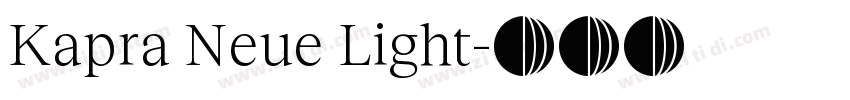 Kapra Neue Light字体转换